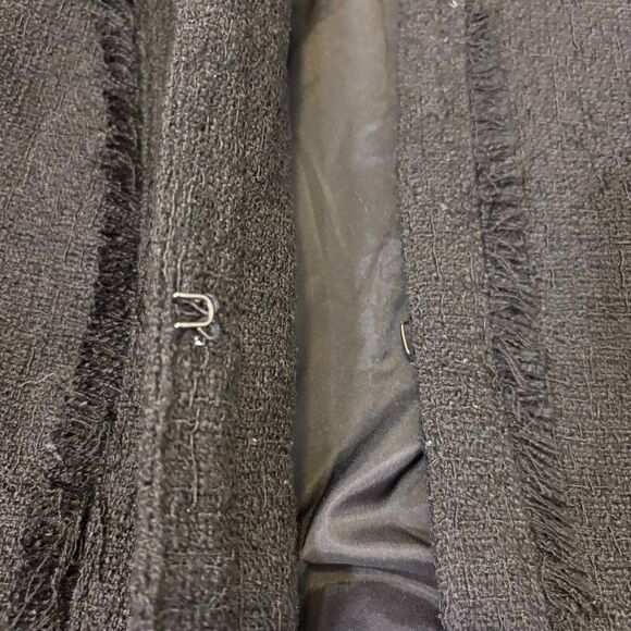 Banana Republic Black Tweed Open Cropped Blazer Jacket 14 - Picture 8 of 8